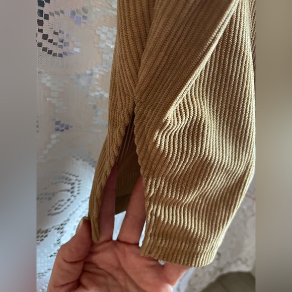 Women’s Mustard Corduroy Barrel Wide Leg Drawstring Pants M Size 6 - Picture 8 of 14